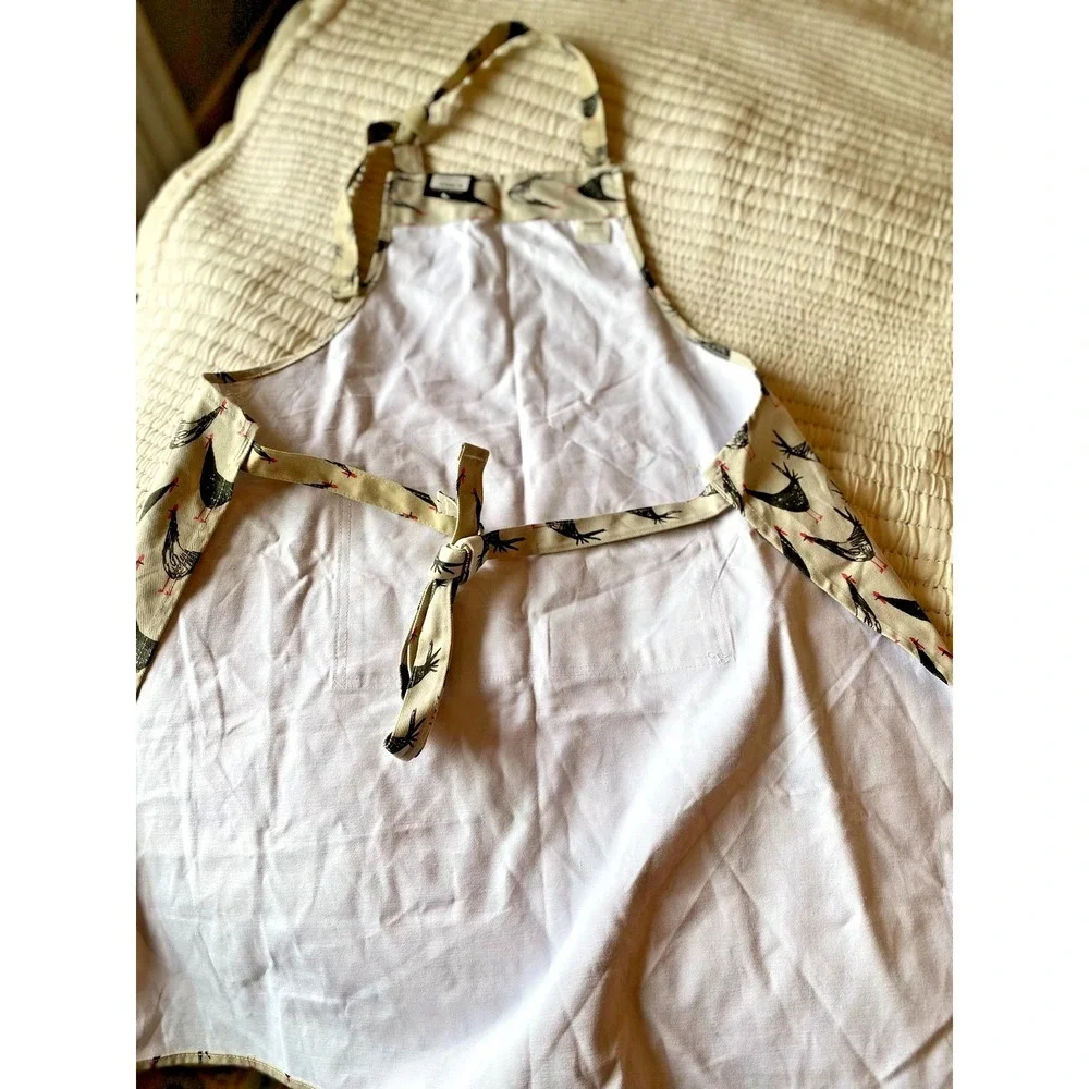 NEW Now Designs Chicken Scratch Cotton Chef's Apron, Chicken Print, 28